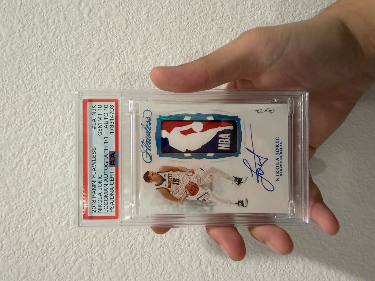 Nikola Jokic &mdash; Logoman autograph 1/1, 2018 Panini Flawless